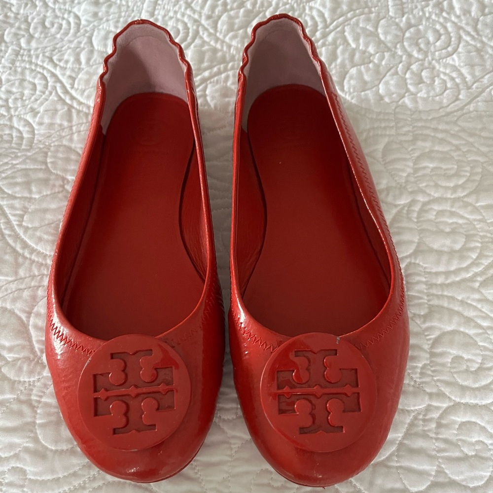EUC Tory Burch Minnie travel ballet flats size 9